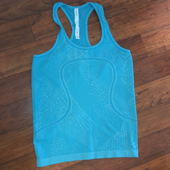 Lululemon Run Swiftly tech racerback heathered peacock blue 8 - Picture 8 of 9